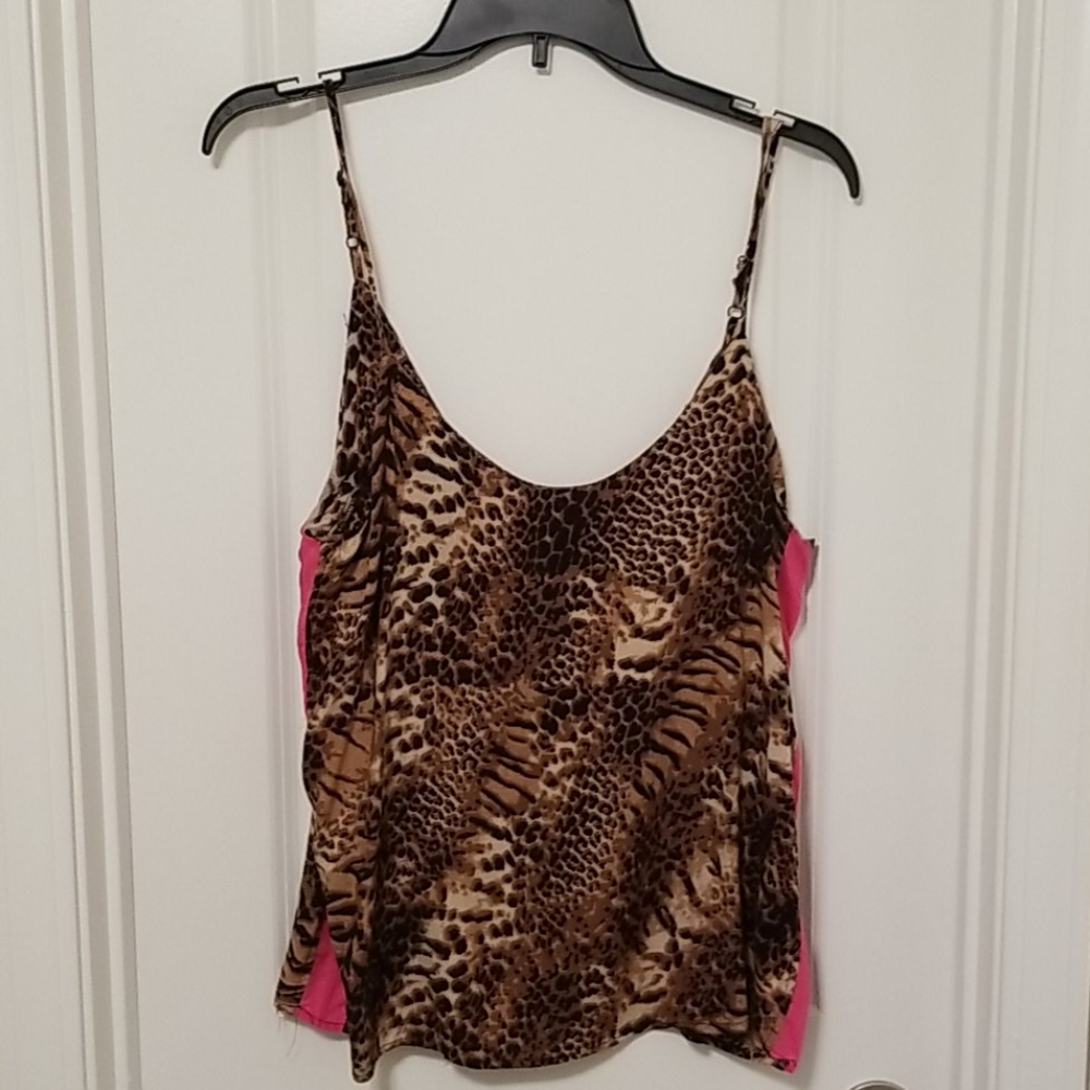 Leopard & Pink Print Camisole Blouse